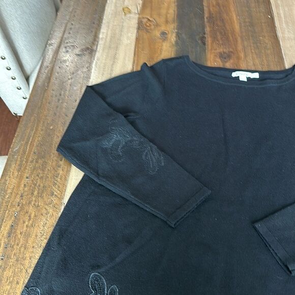 Chico’s Sz 1 Cashmere Lace pullover Sweater - Picture 4 of 12